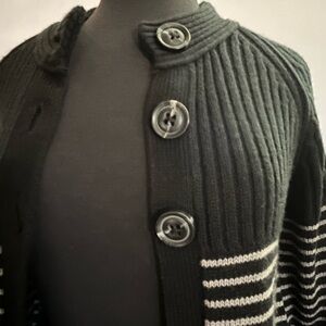 3 for $30 Devoted Black Ribbed Cardigan